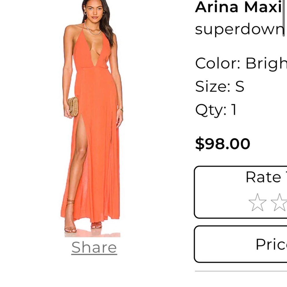 Superdown Vibrant Maxi Dress in Orange